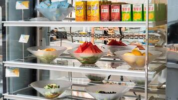 Free daily self-service breakfast