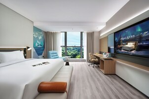 Executive Double Room, City View | Hypo-allergenic bedding, down comforters, pillowtop beds, free minibar