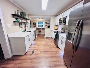 Microwave, oven, stovetop, dishwasher