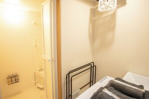 Haartrockner, Bidet, Handtücher, Seife