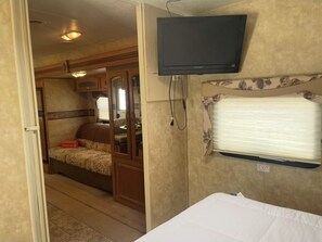1 bedroom, bed sheets - Rent A Camp - Choose your campground and we set up for you (Van Buren)