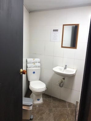 Deluxe Triple Room, City View | Bathroom | Shower, towels, soap, toilet paper