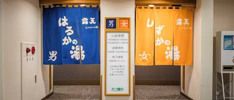 Hair dryer, slippers, towels, toilet paper