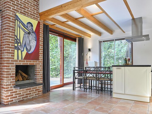 Beautiful house in the woods on park by water