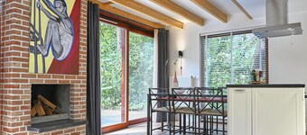 Beautiful house in the woods on park by water