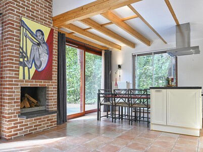 Beautiful house in the woods on park by water