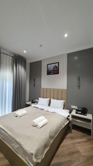 Standard Double Room, Balcony, Hill View | In-room safe, desk, laptop workspace, blackout drapes