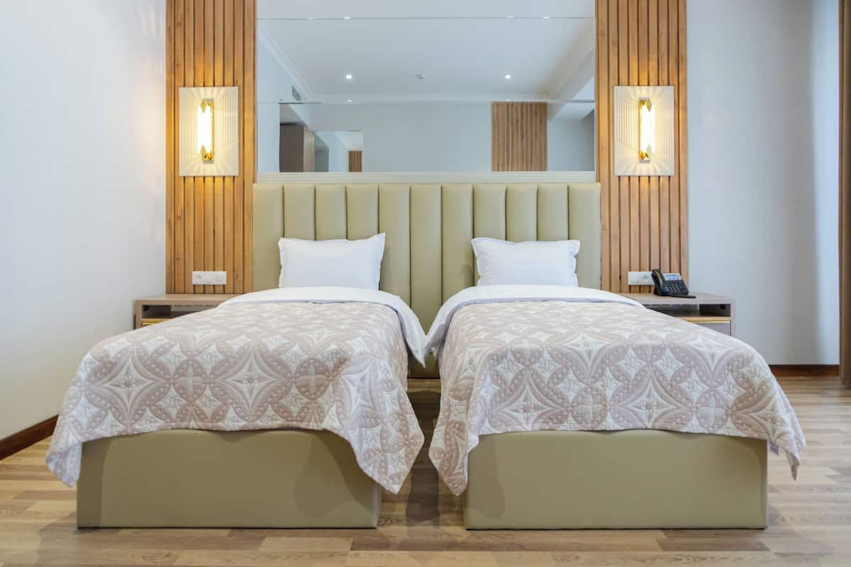 Deluxe Room, Balcony, Hill View | In-room safe, desk, laptop workspace, blackout drapes