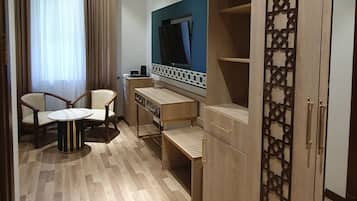 Standard Twin Room, Balcony, City View | In-room safe, desk, laptop workspace, blackout drapes