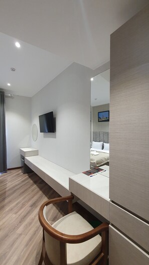 Standard Double Room, Balcony, Hill View | In-room safe, desk, laptop workspace, blackout drapes