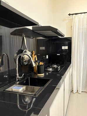Villa Classic, 2 camere da letto, non fumatori, piscina privata | Cucina privata | Microonde, pentole/stoviglie/utensili