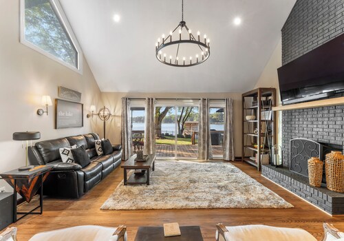 Lakefront Home w/ Dock, Game Room & Hot Tub | Ponderosa Peninsula by AvantStay