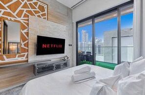 1 室のベッドルーム、アイロン / アイロン台、インターネット、ベッドシーツ