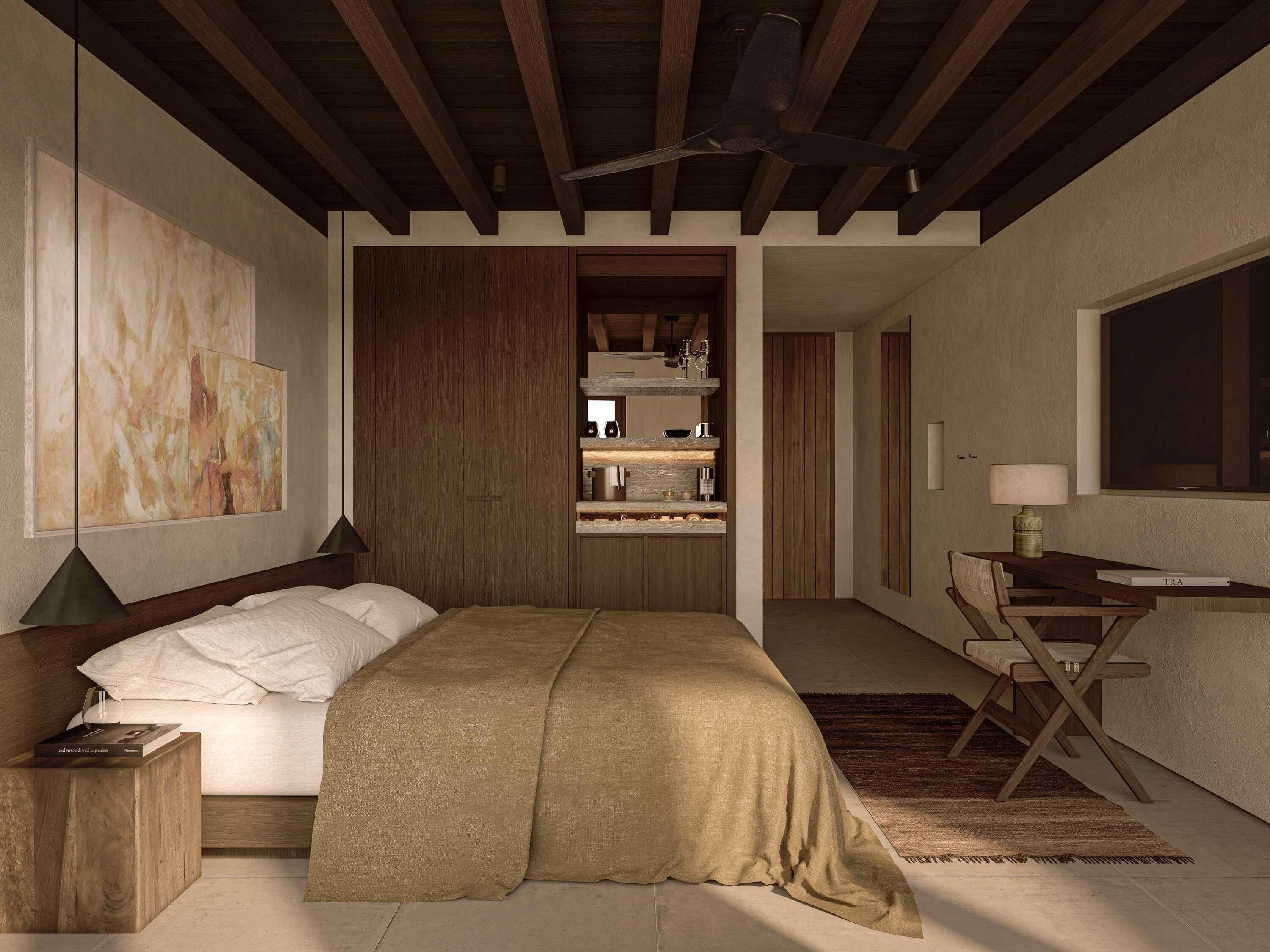 Roupas de cama premium, frigobar (abastecido com itens grátis)