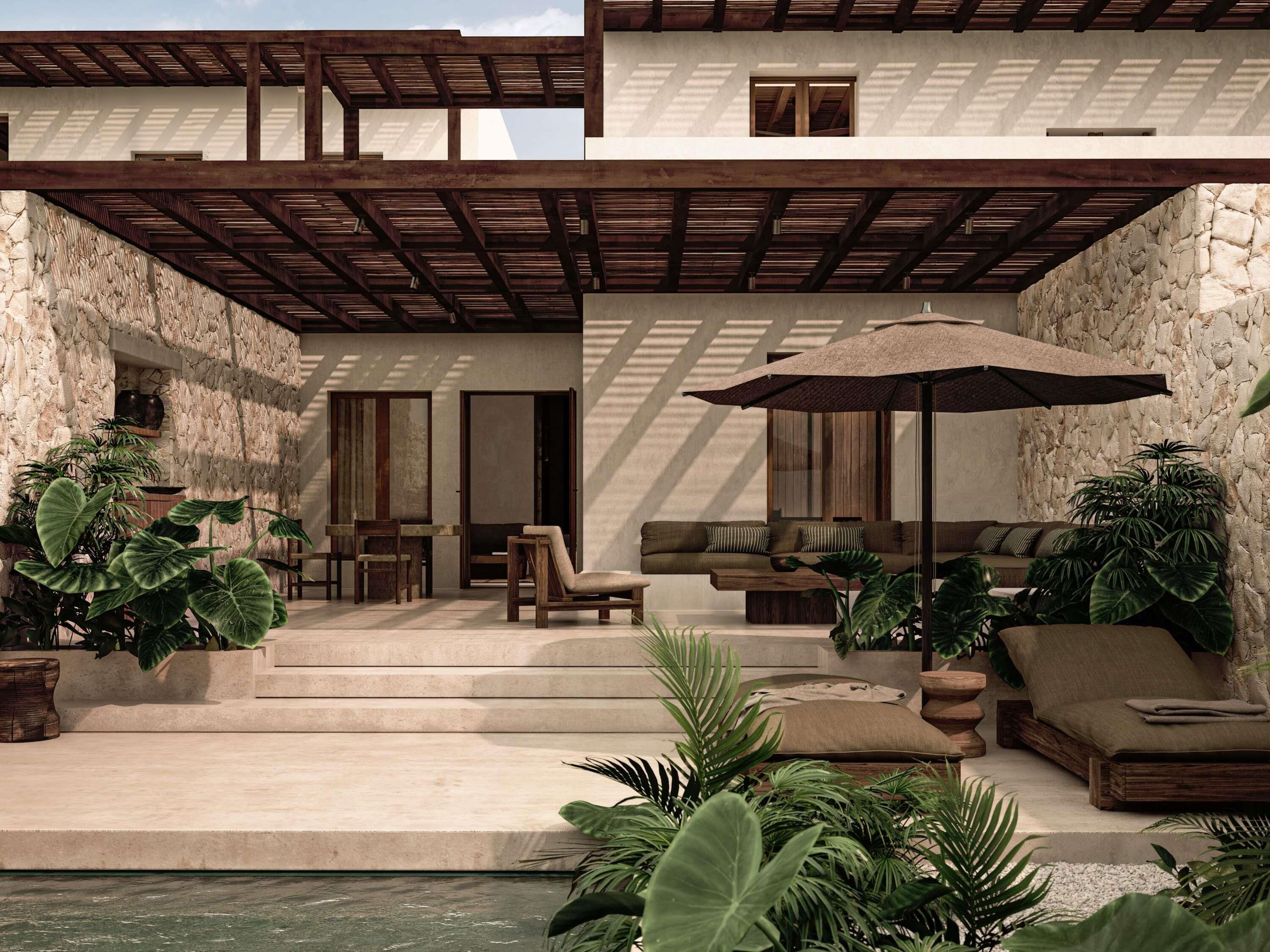 Villa, 2 chambres, terrasse, vue sur la mer