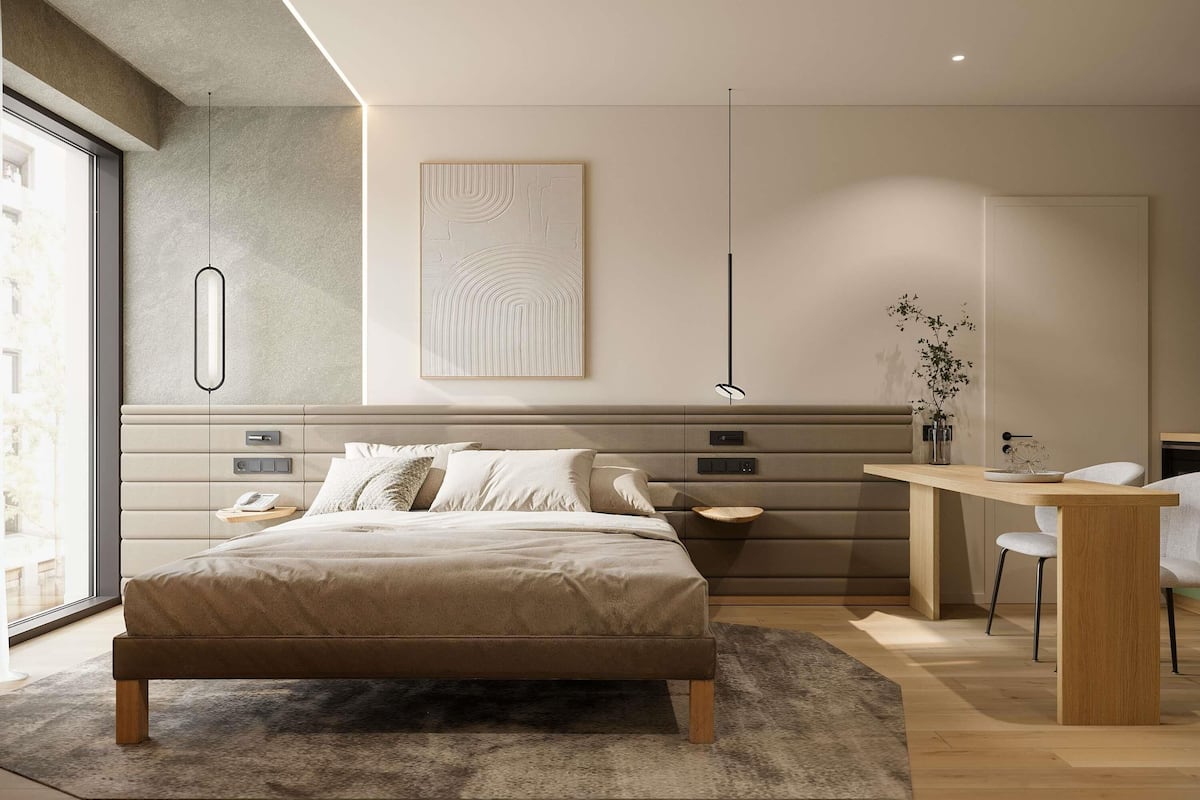 Habitación estándar, 1 cama de matrimonio grande | Minibar, caja fuerte, cortinas opacas y tabla de planchar con plancha