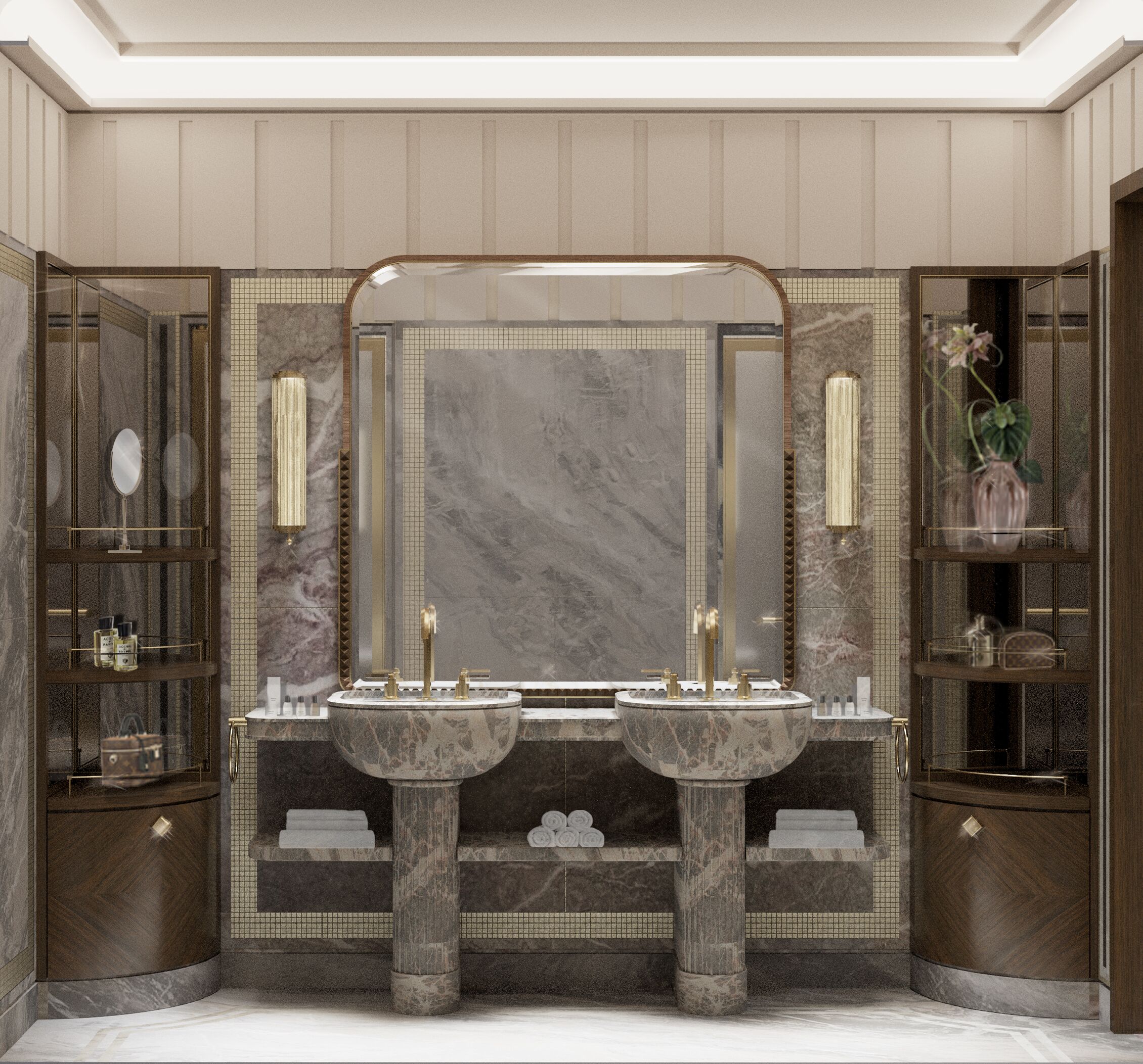 Hårføner, tøfler, bidé og håndklær