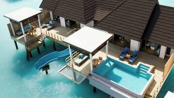 Two Bedroom Water Pool Villa with Slide | Hiên