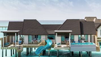 Two Bedroom Water Pool Villa with Slide | Minibar (mit einigen kostenlosen Artikeln), Zimmersafe, Schreibtisch