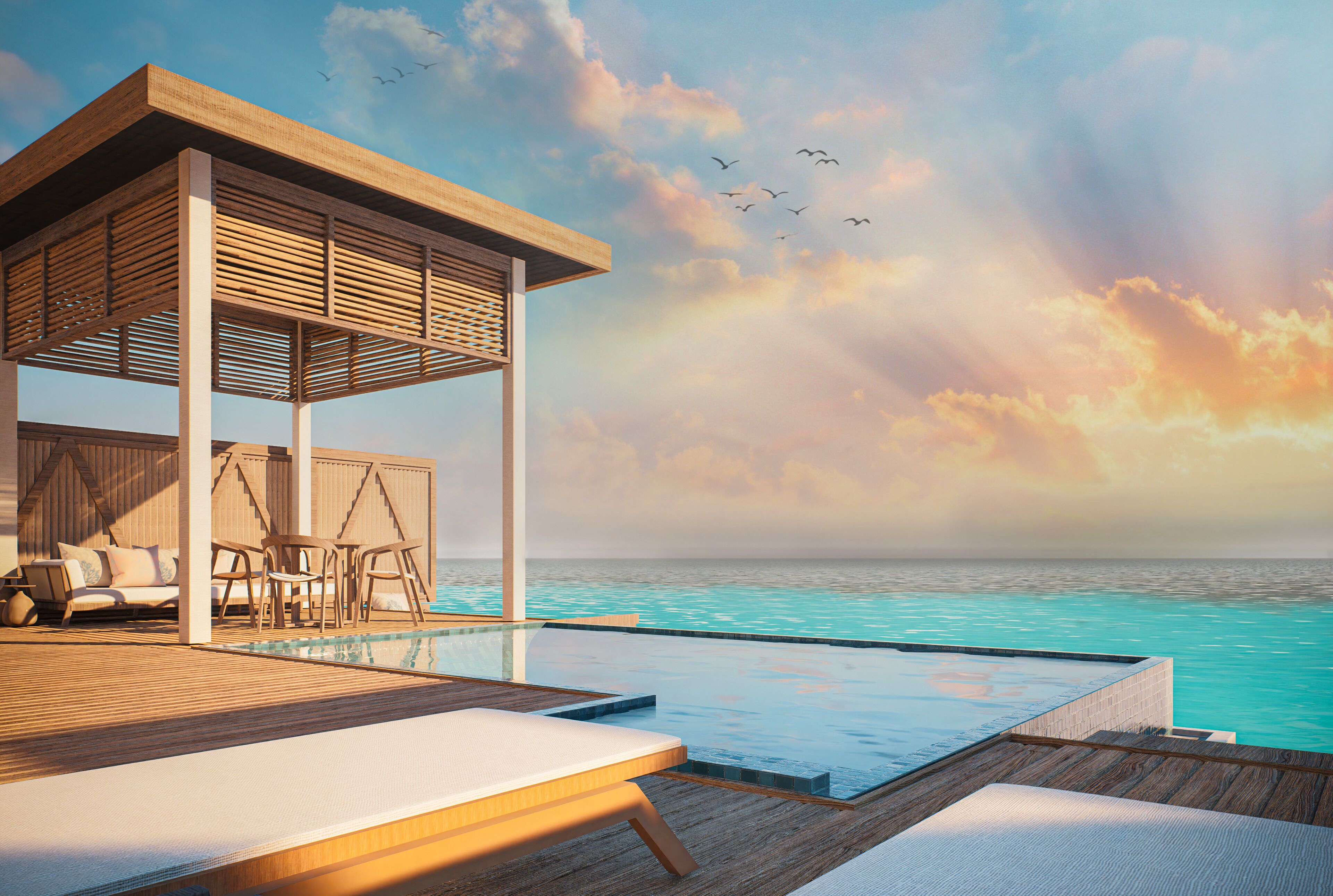 Water Pool Suite with Slide | 露台/庭院