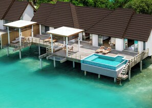 Two Bedroom Semi Ocean Pool Villa | Terrace/patio - Meyyafushi Maldives - Premium All Inclusive (Meyyafushi)