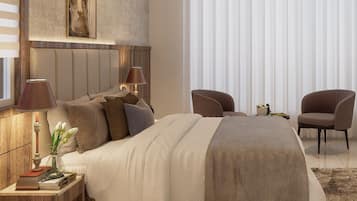 In-room safe, desk, blackout curtains, iron/ironing board