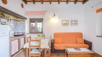 Een televisie en een open haard