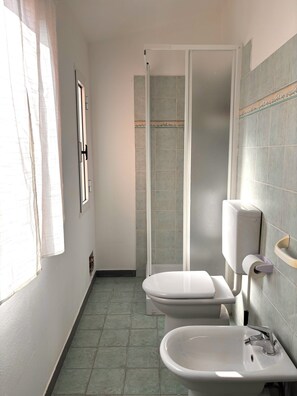 Shower, hair dryer, bidet, soap