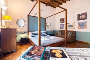 2 bedrooms, desk, iron/ironing board, travel crib