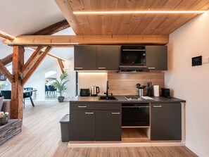 Design Duplex, Kitchen, Courtyard View