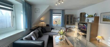 TV, DVD player, stereo