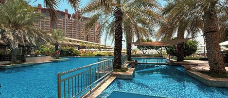 Outdoor pool, a heated pool