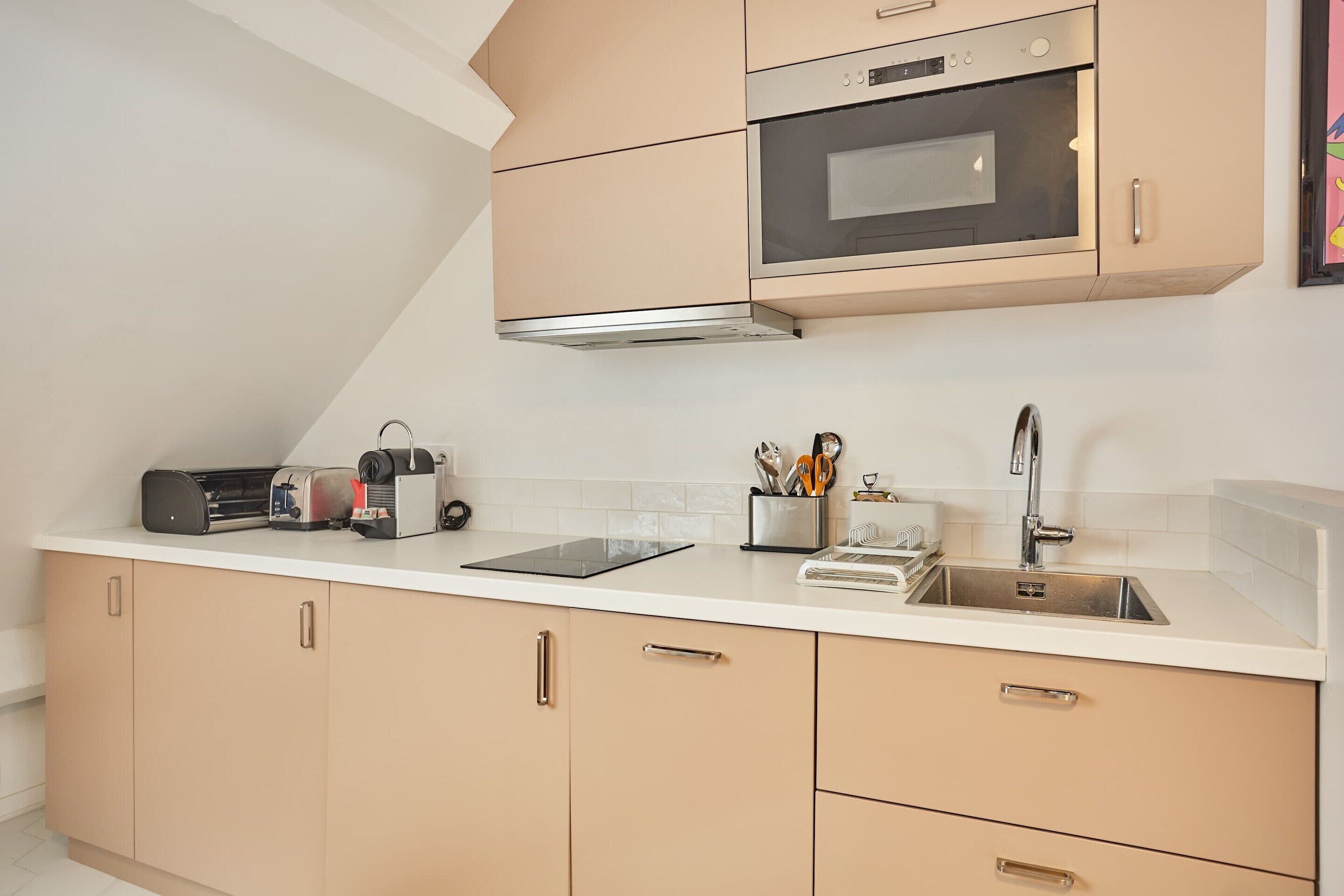 Apartment | Private kitchen | Fridge, microwave, coffee/tea maker, toaster