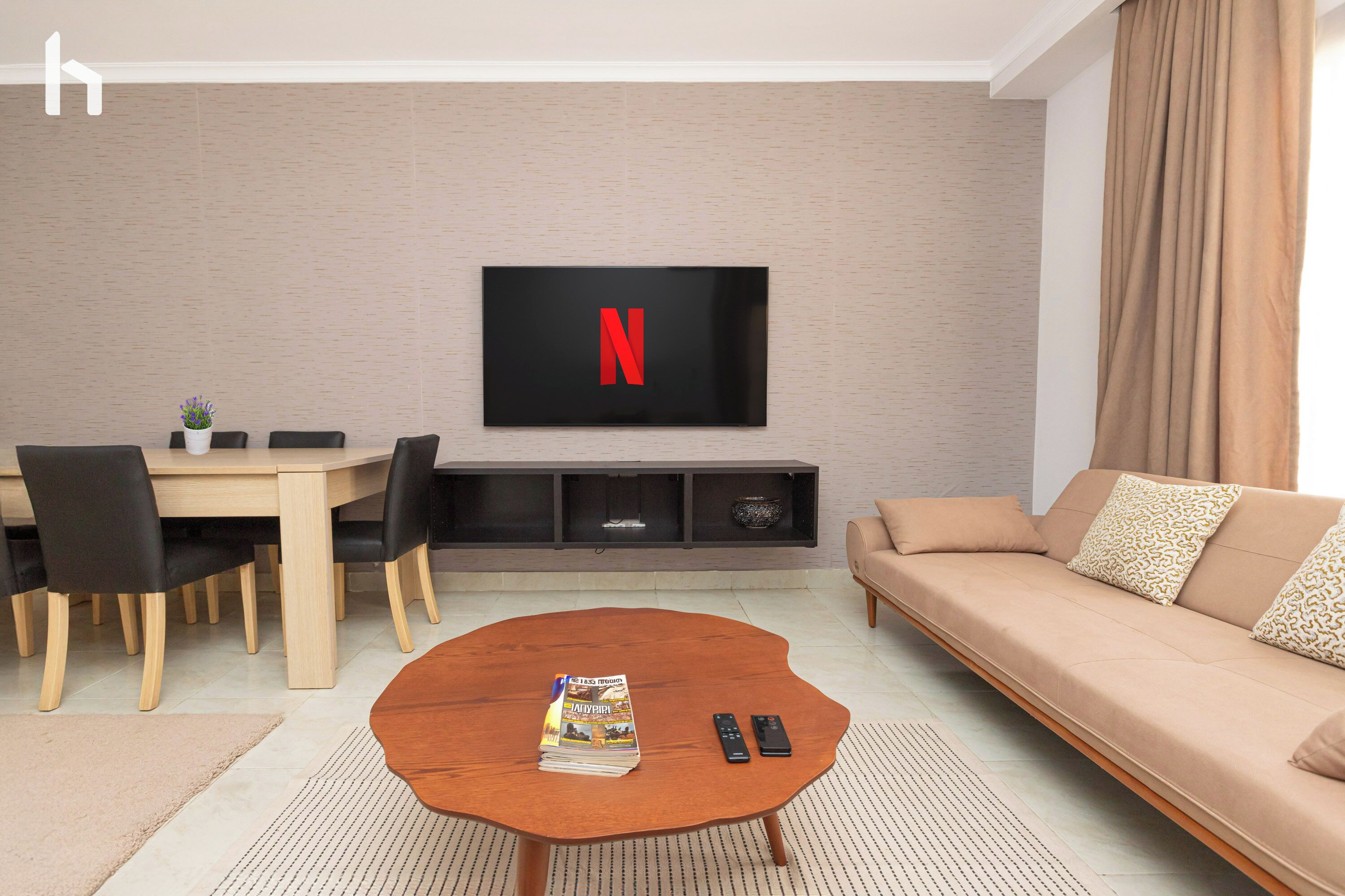 55-inch LCD TV with satellite channels