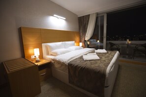 Panoramic Double Room, Balcony, City View | Desk, laptop workspace, free WiFi