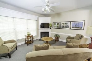 TV, fireplace, DVD player, ping pong