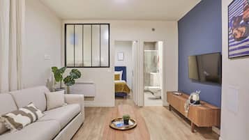 Apartamento | 1 quarto, espaço de trabalho para notebook