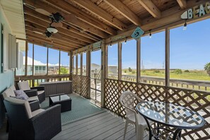 Terrace/patio - West End Retreat with Bay Views and Easy Walk to the Beach (Dauphin Island)