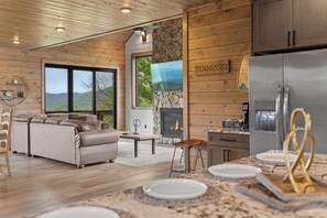 Smart TV, fireplace, video games