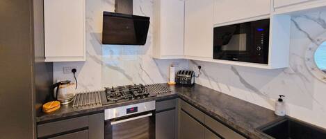 Microwave, oven, stovetop, toaster