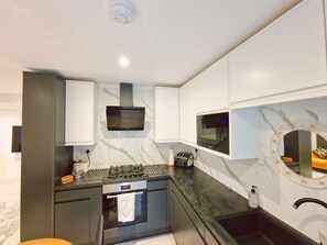 Microwave, oven, stovetop, toaster