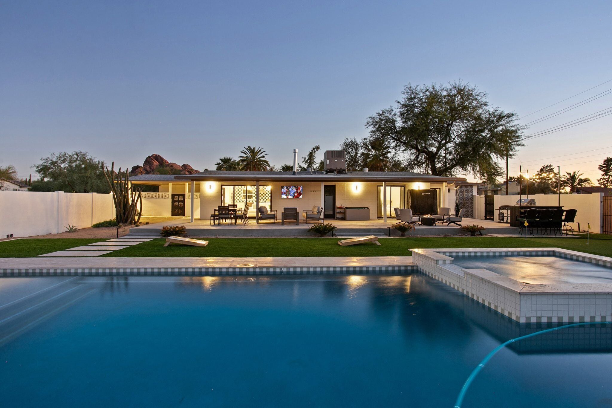 A heated pool