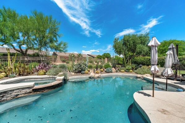 A heated pool
