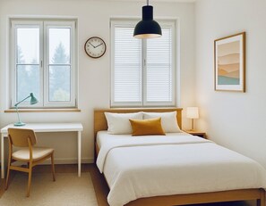 6 bedrooms, desk, iron/ironing board, travel cot