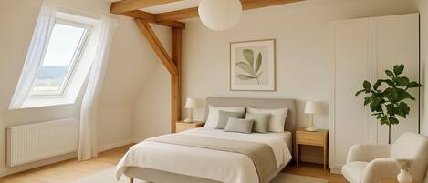 6 dormitoris, escriptori i planxa i posts de planxar