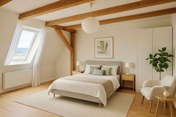 6 Schlafzimmer, Schreibtisch, Bügeleisen/Bügelbrett, Reisekinderbett