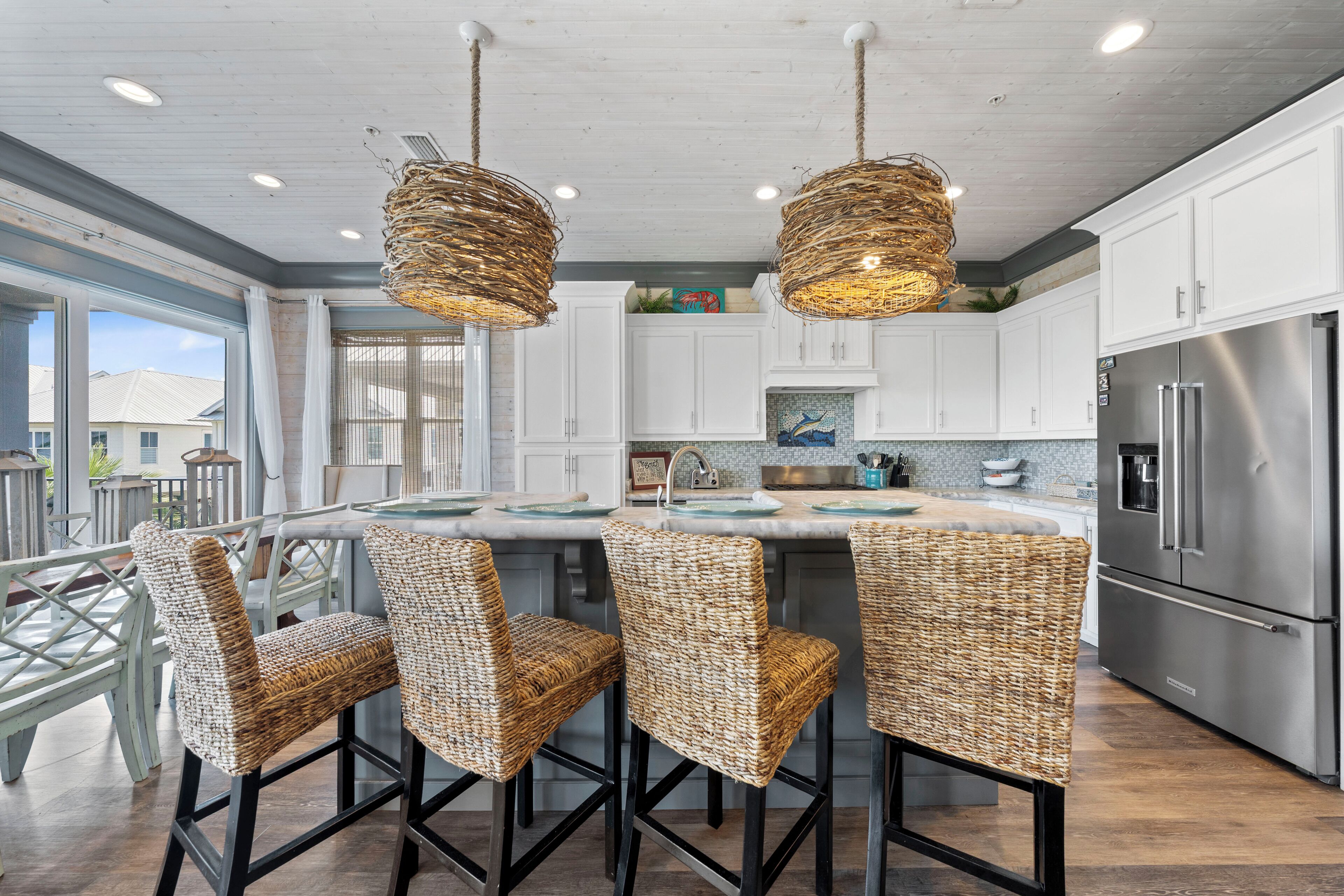 บ้านพัก, หลายเตียง, ระเบียง, วิวสระว่ายน้ำ | ครัวส่วนตัว | ตู้เย็น, ไมโครเวฟ, เตาอบ, เตาประกอบอาหาร