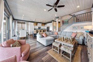Signature House, Multiple Beds, Balcony, Pool View | Living room | 50-inch Smart TV with digital channels - Southern Exposure (Orange Beach)