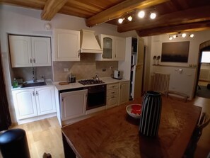 Fridge, oven, stovetop, dishwasher