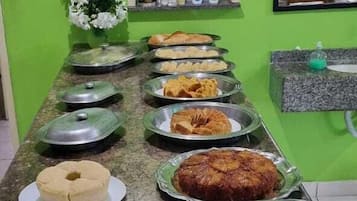 Free daily self-service breakfast
